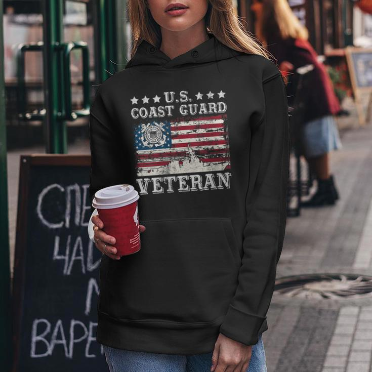 Us Coast Guard Veteran Uscg American Flag Gift For Womens Veteran Funny Gifts Women Hoodie Unique Gifts