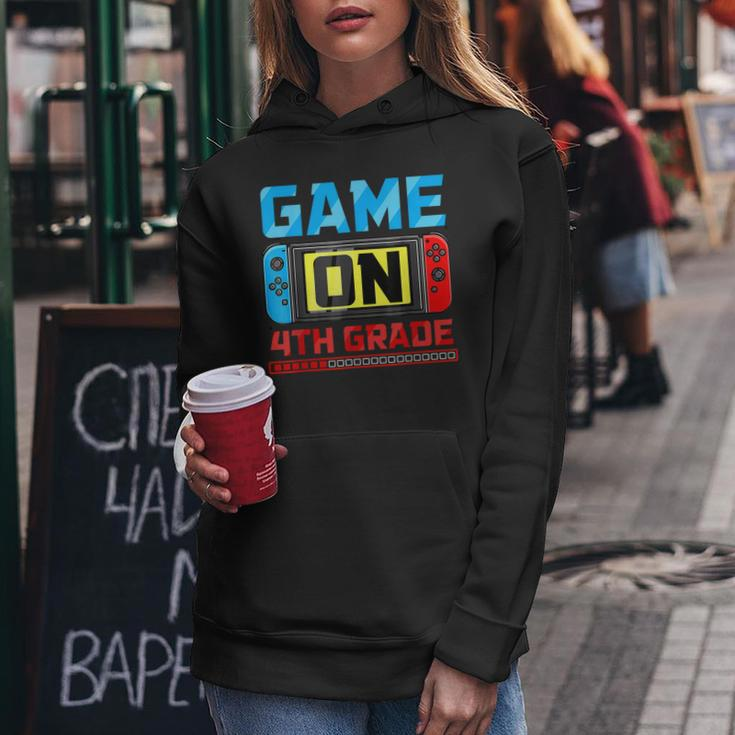Video Game On 4Th Grade Gamer Back To School First Day Boys Women Hoodie Funny Gifts