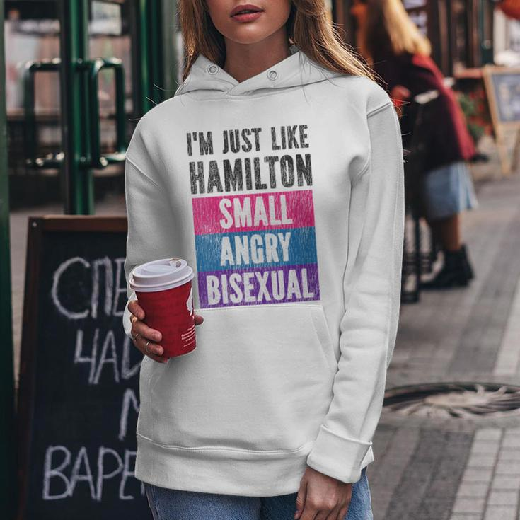 Bisexual Bi Pride Flag Im Just Like Hamilton Small Angry & Women Hoodie Unique Gifts