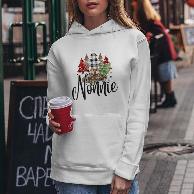 Blessed Nonnie Christmas Truck Grandma Women Hoodie Unique Gifts