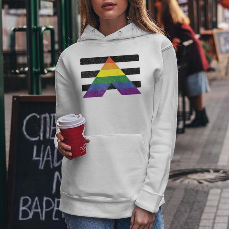 Lgbt Straight Gay Ally Pride Flag For Hetero Men And Women Women Hoodie Unique Gifts
