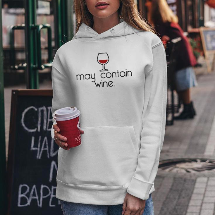 May Contain Wine Christmas Drinking Red Wines Meme Women Hoodie Unique Gifts