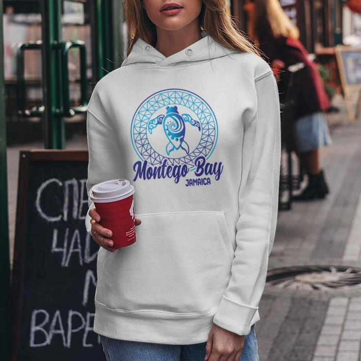 Montego Bay Jamaica Souvenirs Tribal Sea Turtle Vacation Women Hoodie Funny Gifts