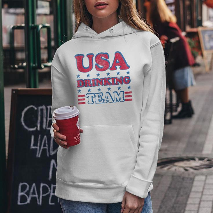 Usa Drinking Team 4Th Of July Independence Day Drunk Funny Women Hoodie Unique Gifts