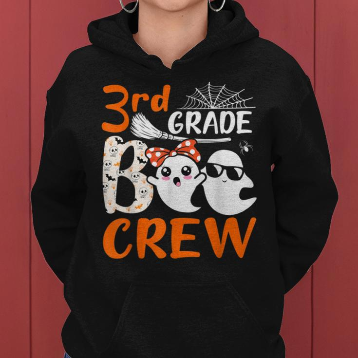3Rd Grade Boo Crew Teachers Students Ghost Halloween Women Hoodie