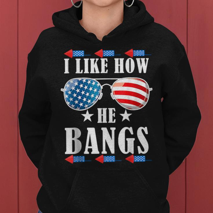 4Th Of July For Women Funny Couple I Like How He Bangs Women Hoodie