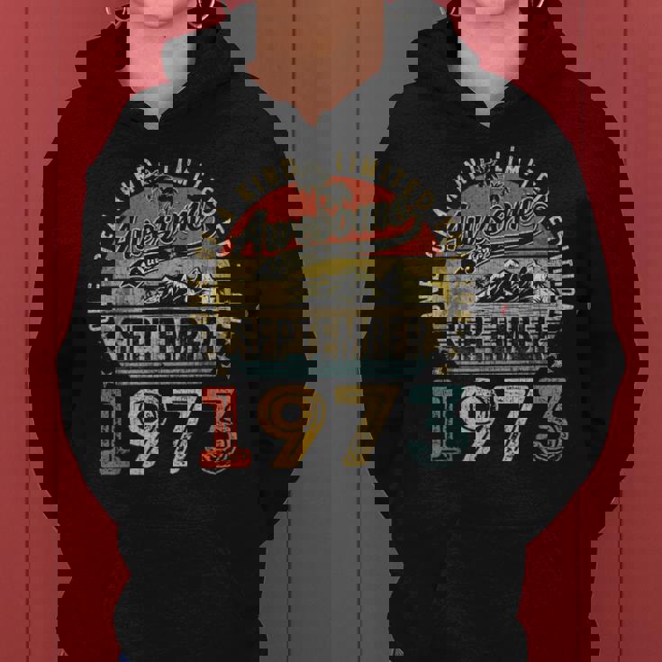 50 Year Old Awesome Since September 1973 50Th Birthday Women Hoodie