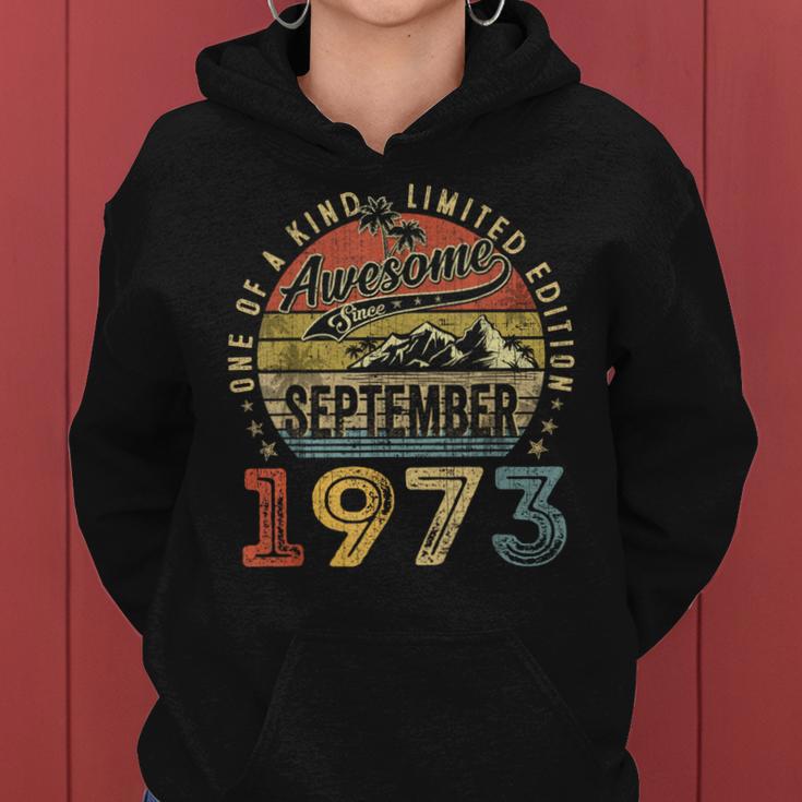 50 Year Old Awesome Since September 1973 50Th Birthday Women Hoodie