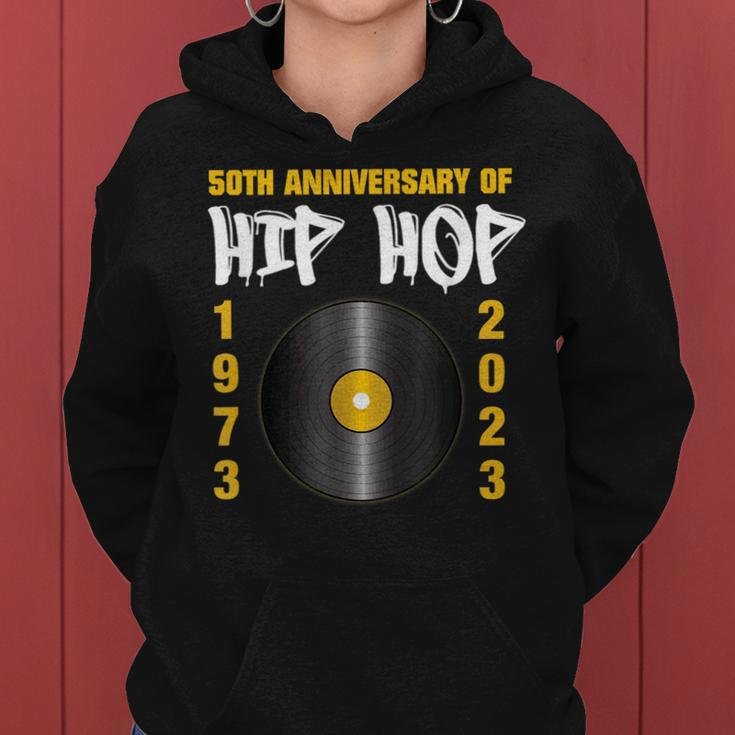 50 Years Hip Hop Vinyl Retro | 50Th Anniversary Celebration Vinyl Funny Gifts Women Hoodie