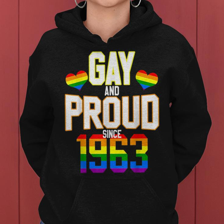 60 Years Old Lgbt Birthday Squad Gay And Proud Since 1963 Women Hoodie