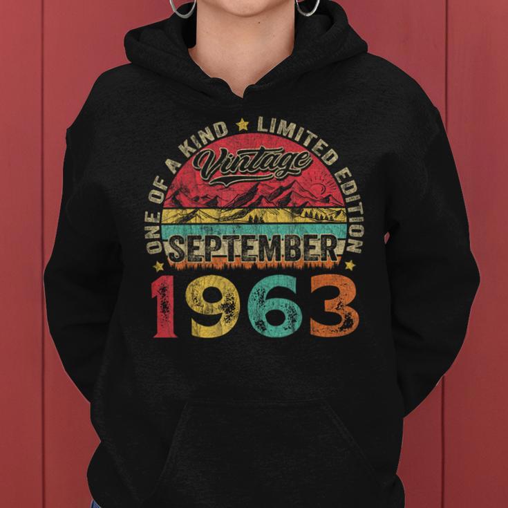 60 Years Old Vintage September 1963 60Th Birthday Men Women Hoodie