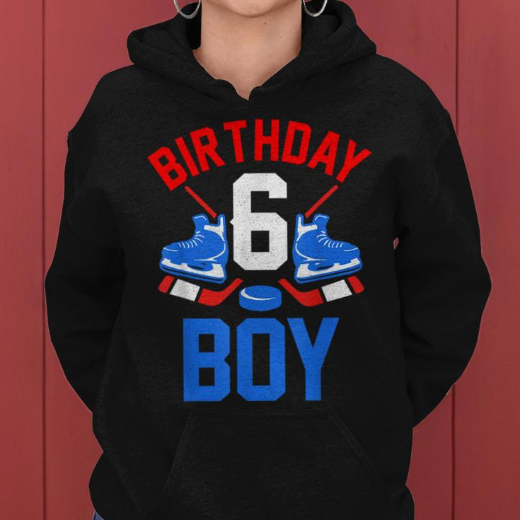 6Th Birthday For Girls Boys 6 Yrs Old Ice Hockey Fan Women Hoodie