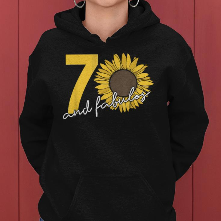 70 Years And Fabulous 70Th Birthday Sunflower Women Hoodie