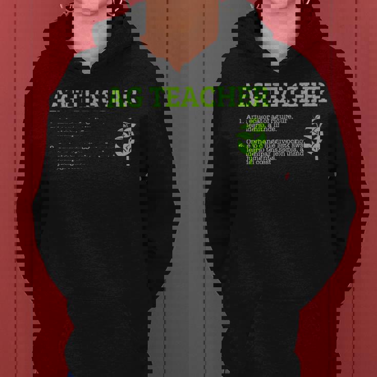 Agriculture Teacher Definition Agriculture Teacher Women Hoodie Agriculture Teacher Definition Agriculture Teacher Women Hoodie