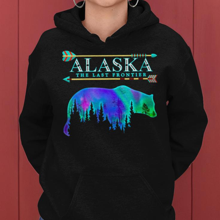 Alaska State Pride Alaska Northern Lights Alaskan Bear Women Hoodie