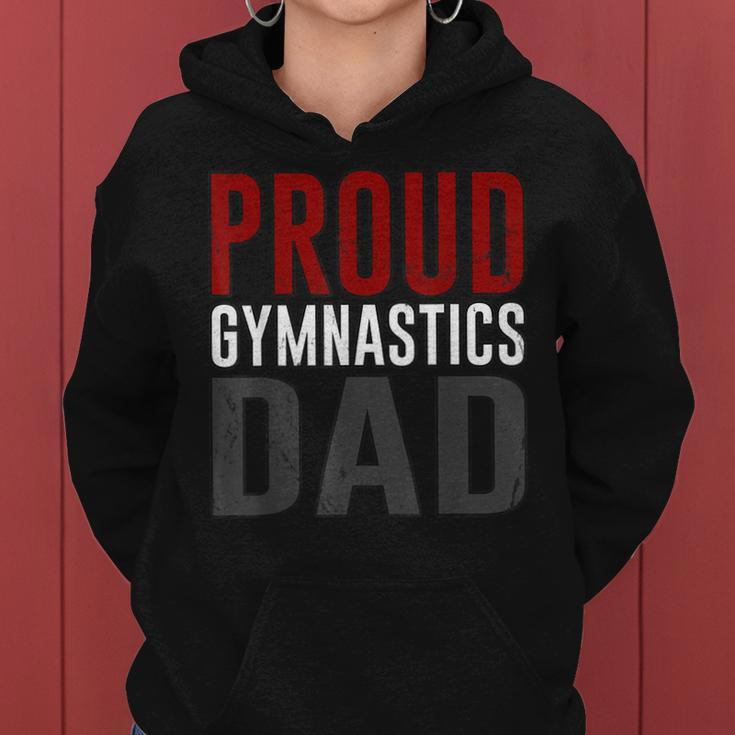 Awesome Distressed Proud Gymnastics Dad Funny Gifts For Dad Women Hoodie