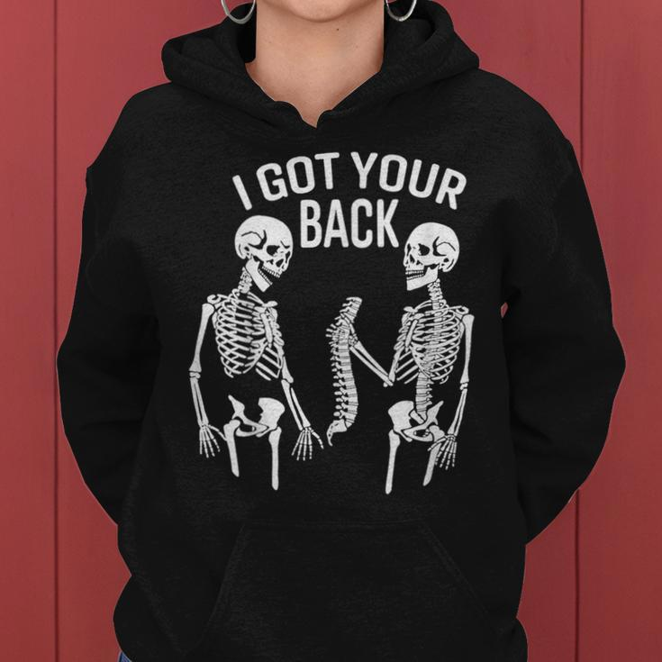 I Got Your Back Halloween Skeleton Skull Sarcastic Women Hoodie
