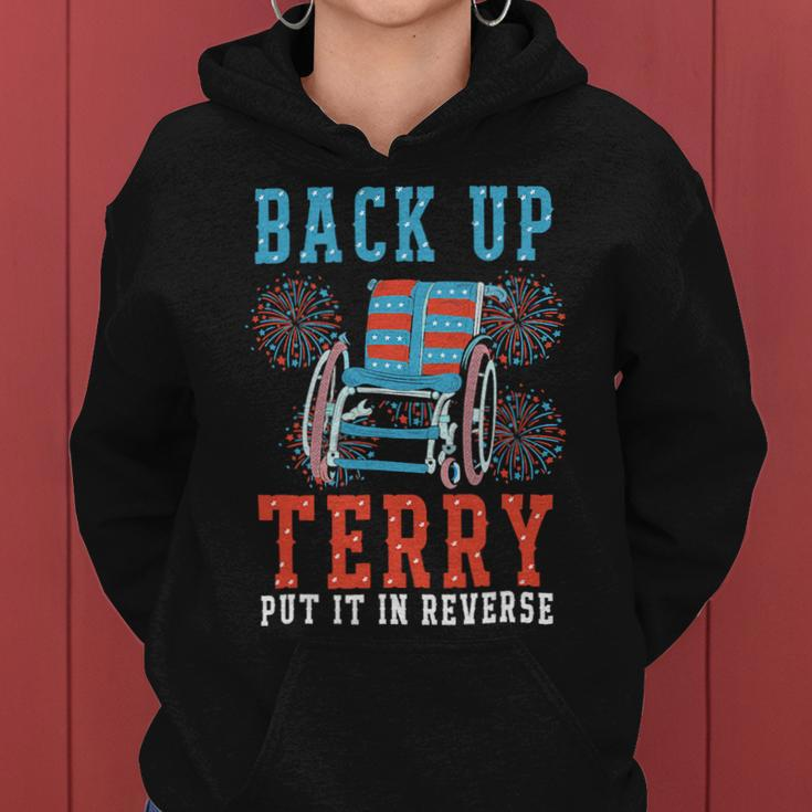 Back Up Terry Put It In Reverse 4Th July Usa Flag Fireworks Women Hoodie