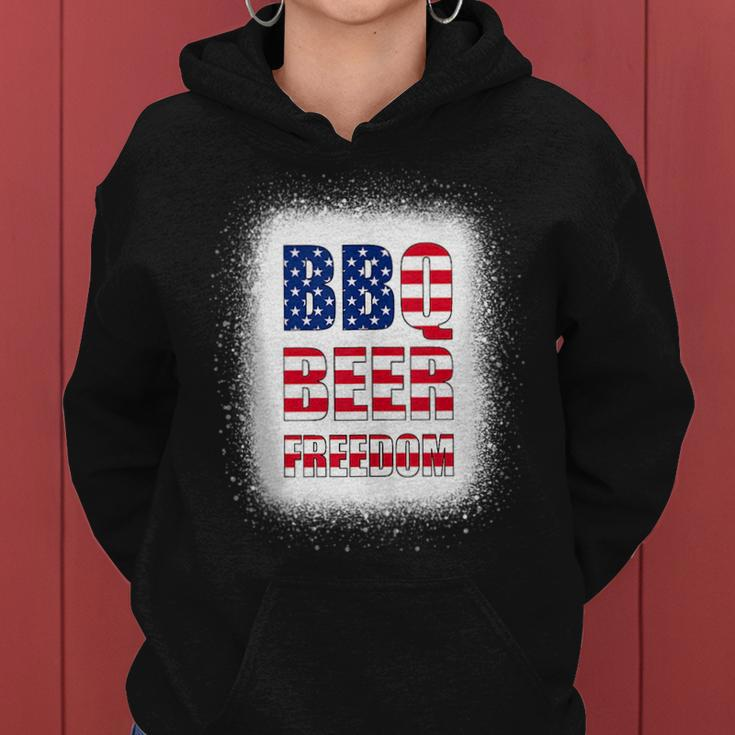 Bbq Beer Freedom America Usa Party 4Th Of July Summer Beer Funny Gifts Women Hoodie