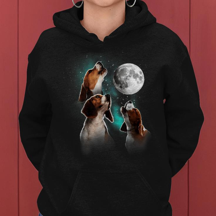 Beagle Howling At The Moon Beagle Owner Beagle Women Hoodie