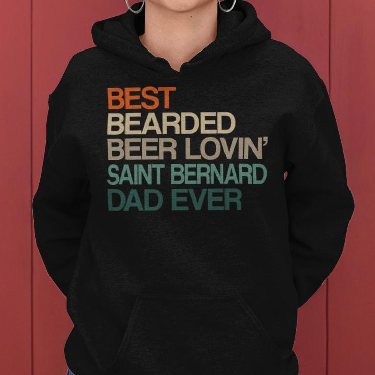 Beer Best Bearded Beer Lovin Saint Bernard Dad Fathers Day Women Hoodie