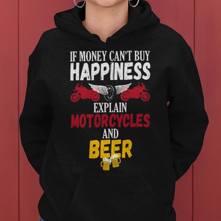 Beer Funny Beer Drinker Motorcycle Biker Women Hoodie