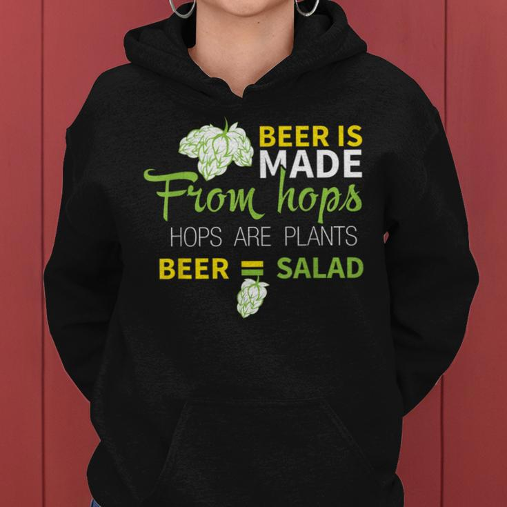 Beer Is From Hops Beer Equals Salad Alcoholic Party Women Hoodie