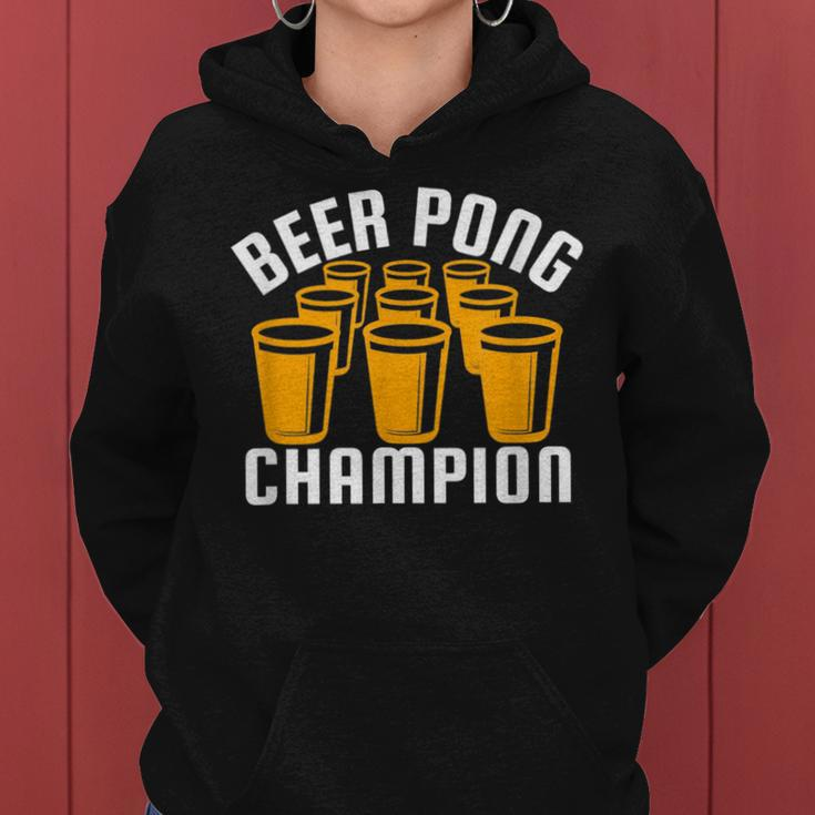 Beer Pong Champion Party Student College Alcohol Men Women Women Hoodie