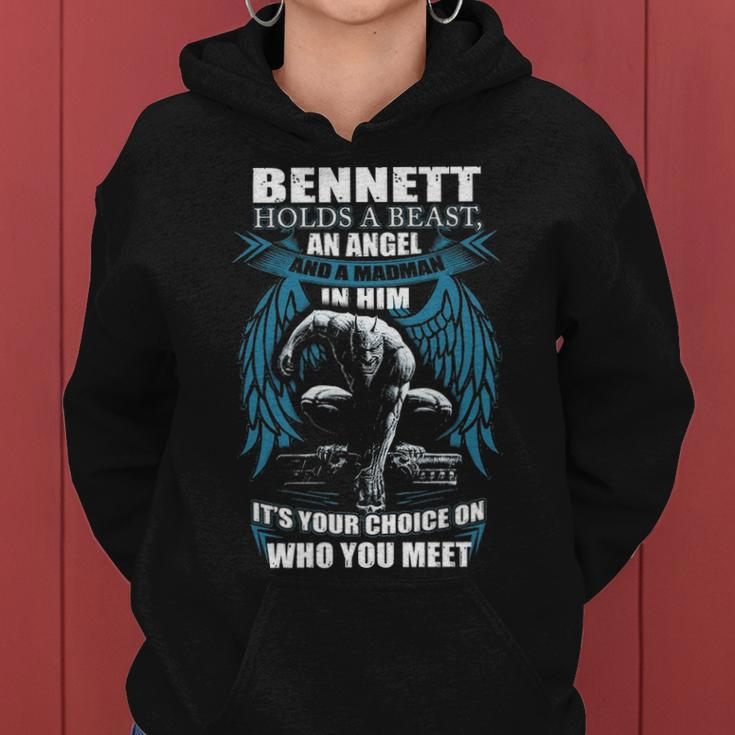 Bennett Name Gift Bennett And A Mad Man In Him V2 Women Hoodie