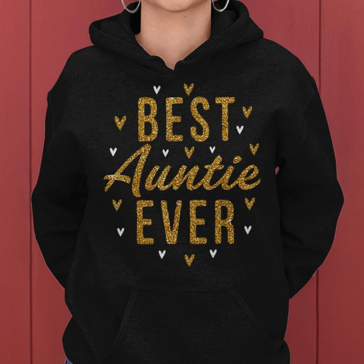 Best Auntie Ever Gifts Cute Love Heart Print Aunt Women Hoodie