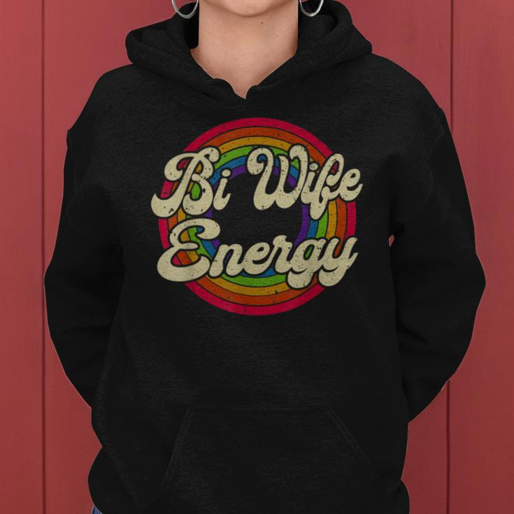 Bi Wife Energy Lgbtq Retro Vintage Women Hoodie