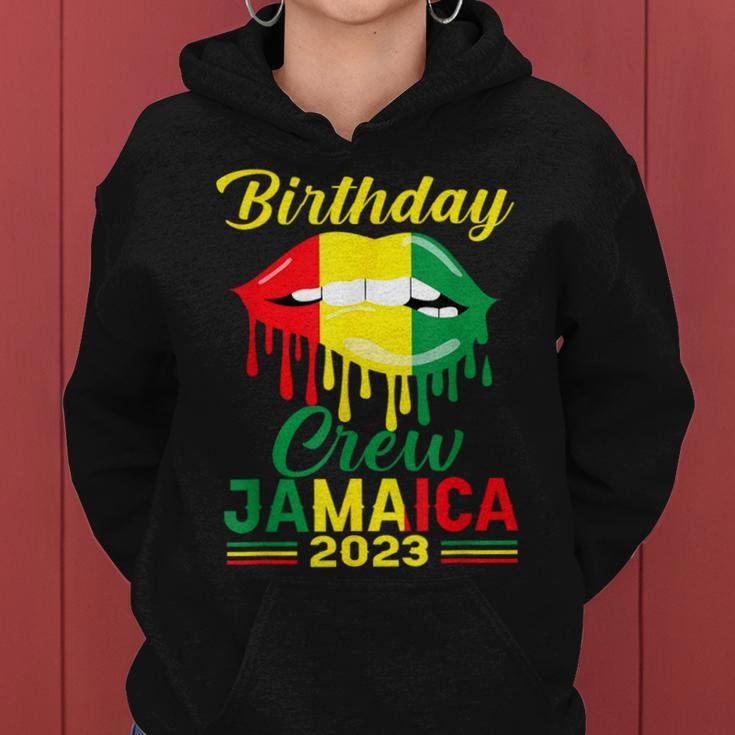 Birthday Crew Jamaica 2023 Girl Party Outfit Matching Lips Women Hoodie