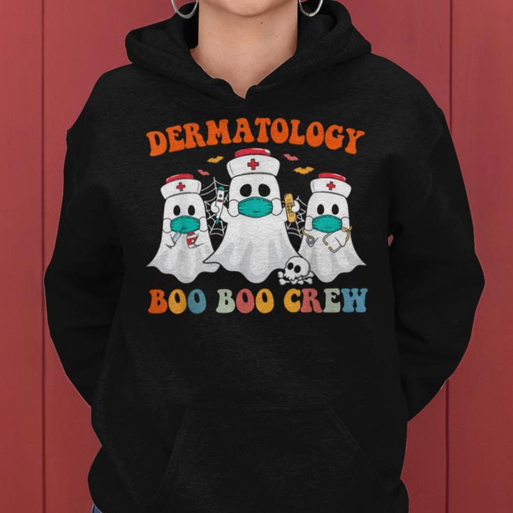 Boo Boo Crew For Dermatology Nurse Halloween Scrub Women Hoodie