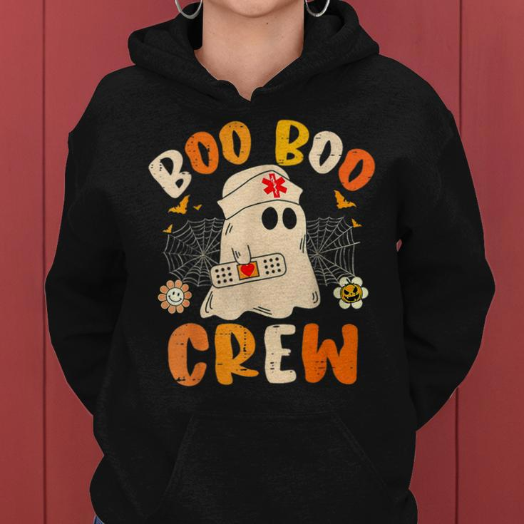 Boo Boo Crew Ghost Halloween Paramedic Nurse Rn Er Nicu Lpn Women Hoodie