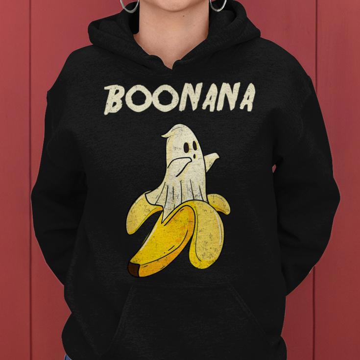 Boonana Cute Banana Ghost Halloween Banana Lover Women Hoodie