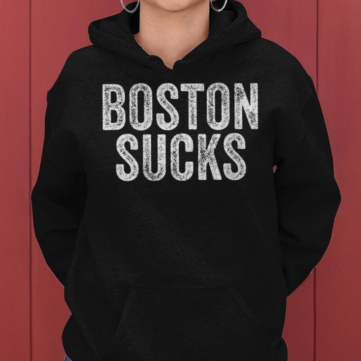 Boston Sucks Funny Hate City Gag Humor Sarcastic Quote Gift Gift For Womens Women Hoodie