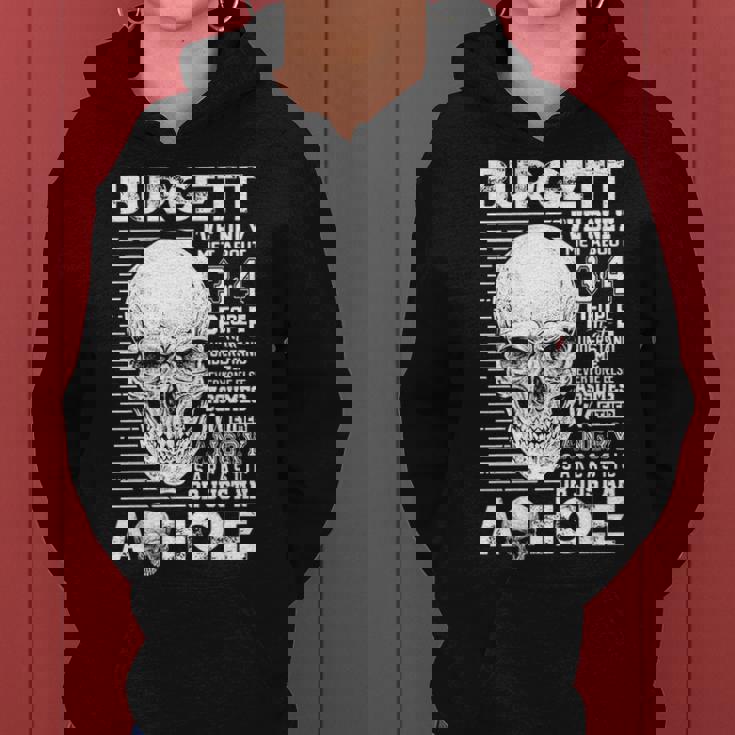 Burgett Name Gift Burgett Ively Met About 3 Or 4 People Women Hoodie