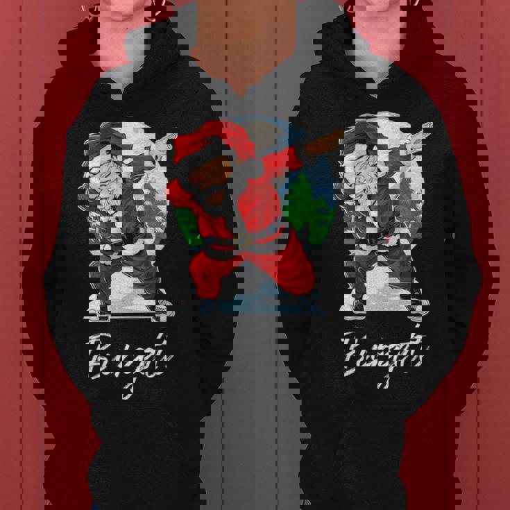 Burgett Name Gift Santa Burgett Women Hoodie