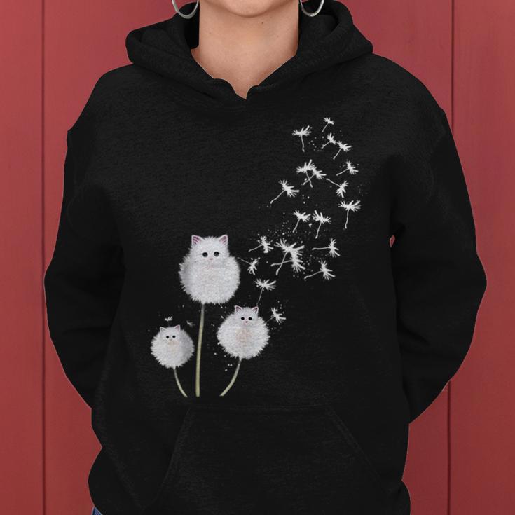 Cat Dandelion Flower Skt Women Hoodie