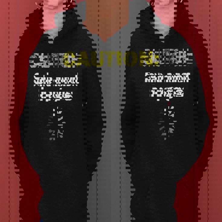 Caution Senior Moment Old Age Gag Retirement Senile Women Hoodie