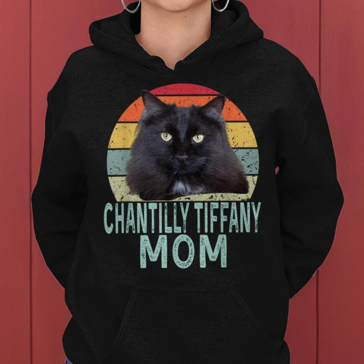 Chantilly-Tiffany Cat Mom Retro Vintage Cats Heartbeat Women Hoodie