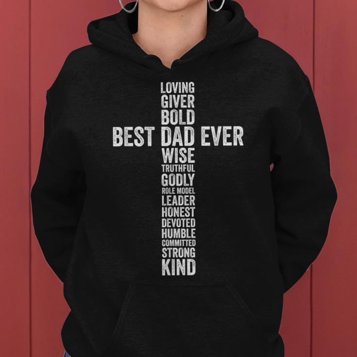 Christian Best Dad Ever Religious Blessed Daddy Fathers Day Women Hoodie