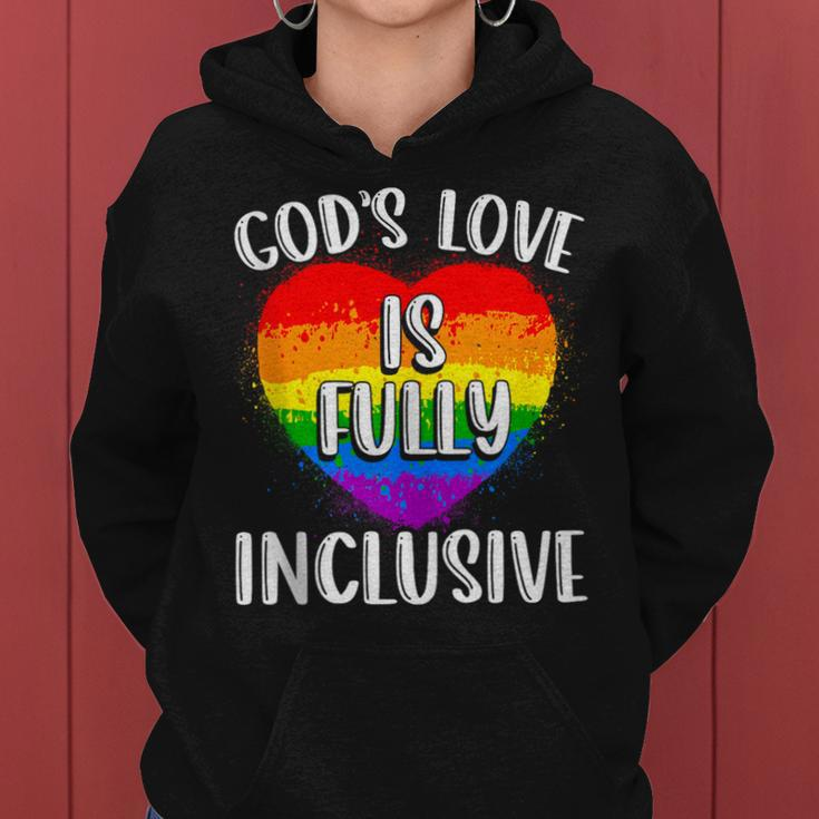 Christian Gods Love Is Fully Lgbt Flag Gay Pride Month Women Hoodie