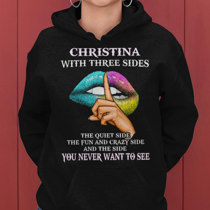 Christina Name Gift Christina With Three Sides V2 Women Hoodie