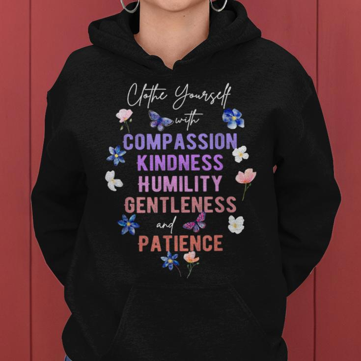 Compassion Kindness Flower Butterfly Religious Gifts Butterfly Funny Designs Funny Gifts Women Hoodie