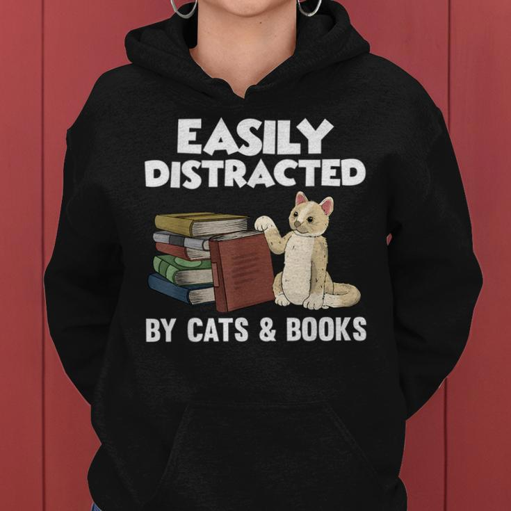 Cool Book Reader For Men Women Book Lover Bookworm Cat Book Women Hoodie