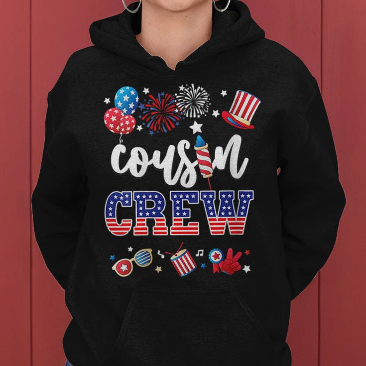 Cousin Crew 4Th Of July Patriotic American Family Matching Gift For Womens Women Hoodie