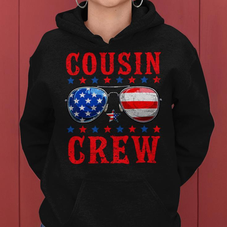 Cousin Crew Sunglasses Usa American Flag 4Th Of July Womens Women Hoodie