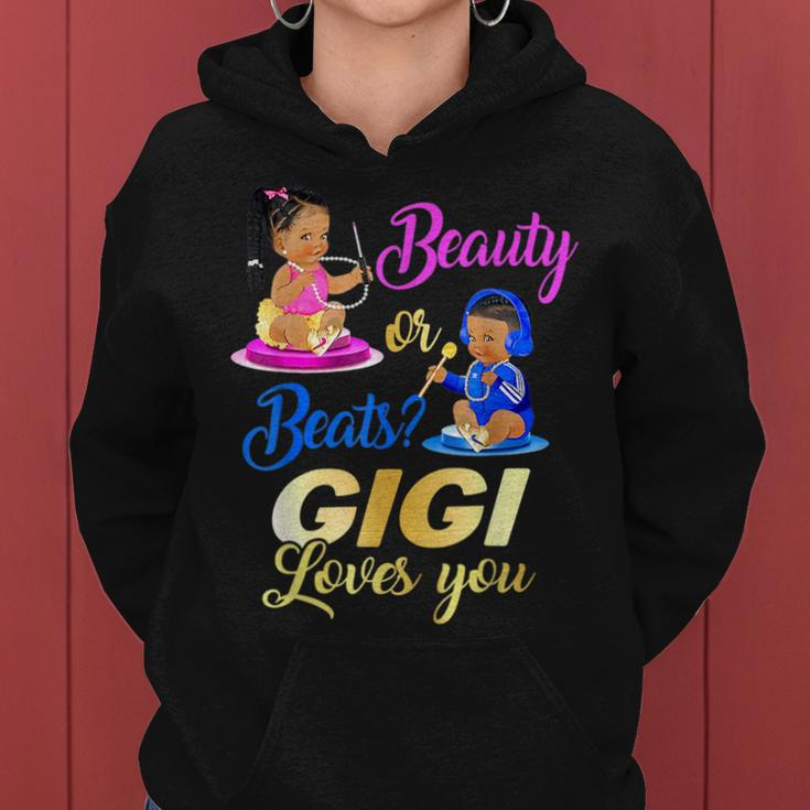 Cute Beauty Or Beat Gigi Loves You - Gender Reveal Party Women Hoodie