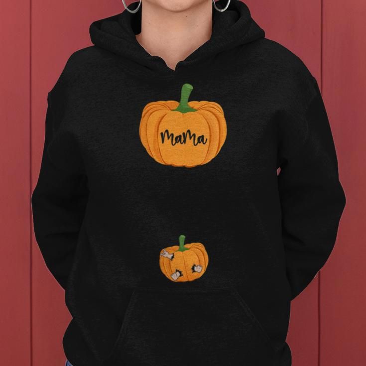 Cute Mama Pumpkin Baby Pumpkin Thanksgiving Pregnancy Outfit Women Hoodie